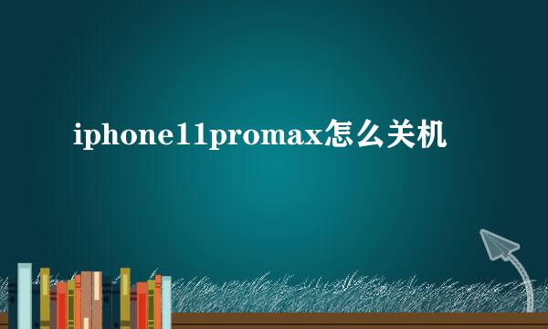 iphone11promax怎么关机