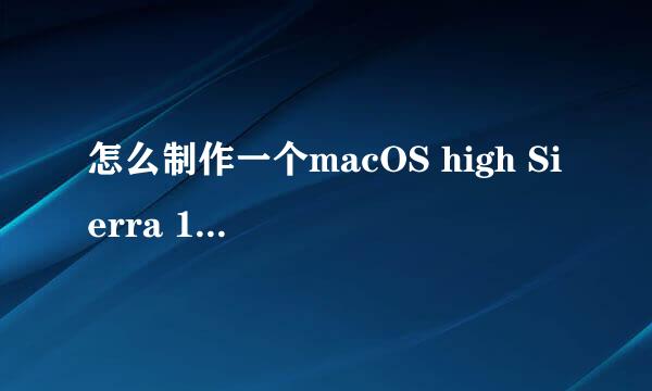 怎么制作一个macOS high Sierra 10.13 u盘