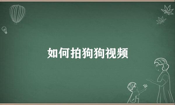 如何拍狗狗视频