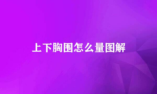 上下胸围怎么量图解