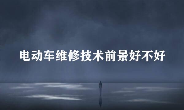 电动车维修技术前景好不好