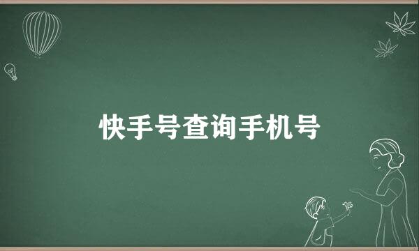 快手号查询手机号
