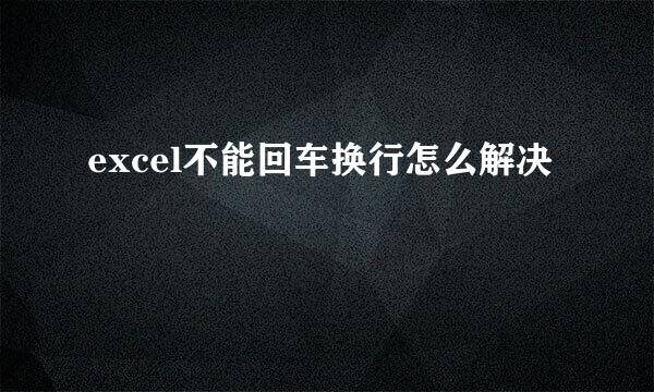 excel不能回车换行怎么解决