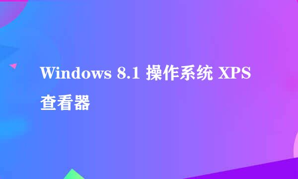Windows 8.1 操作系统 XPS查看器