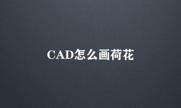 CAD怎么画荷花