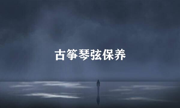 古筝琴弦保养