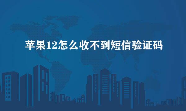 苹果12怎么收不到短信验证码