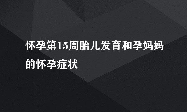 怀孕第15周胎儿发育和孕妈妈的怀孕症状