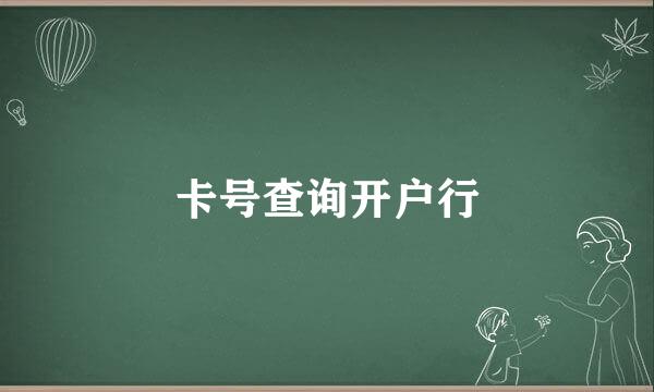 卡号查询开户行