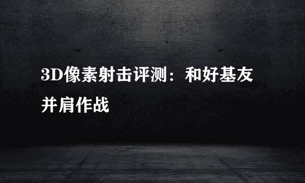 3D像素射击评测：和好基友并肩作战