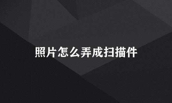照片怎么弄成扫描件