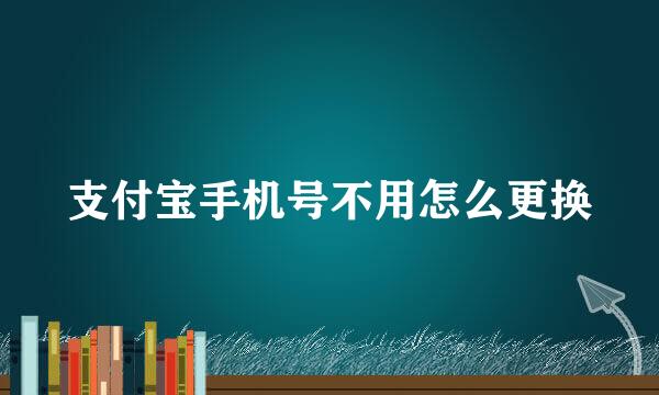 支付宝手机号不用怎么更换