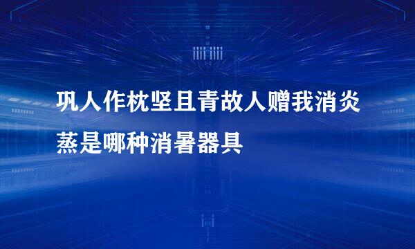 巩人作枕坚且青故人赠我消炎蒸是哪种消暑器具