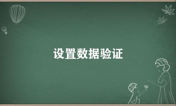 设置数据验证