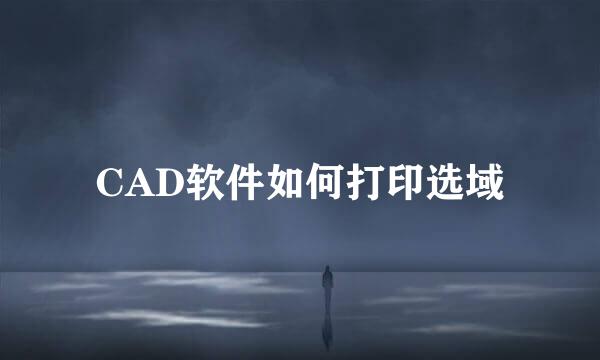 CAD软件如何打印选域