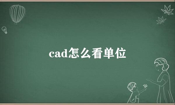 cad怎么看单位