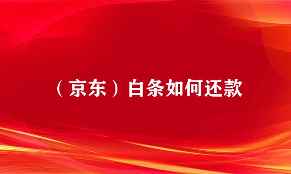 （京东）白条如何还款