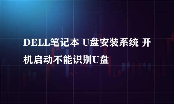 DELL笔记本 U盘安装系统 开机启动不能识别U盘