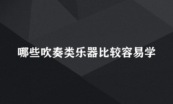 哪些吹奏类乐器比较容易学