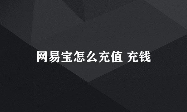 网易宝怎么充值 充钱