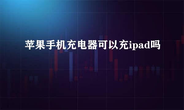 苹果手机充电器可以充ipad吗