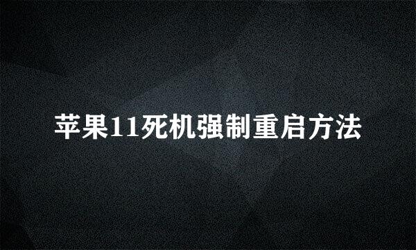 苹果11死机强制重启方法