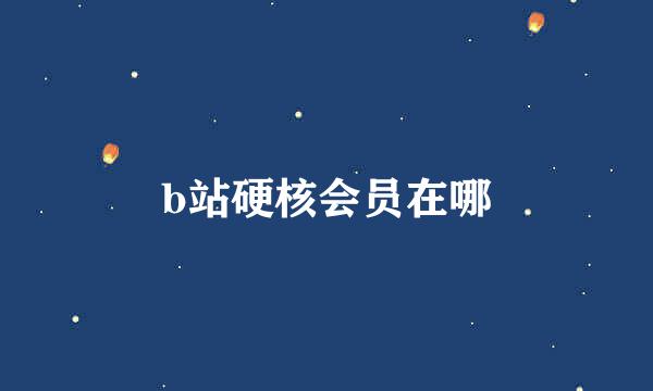 b站硬核会员在哪
