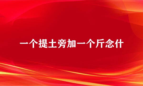 一个提土旁加一个斤念什