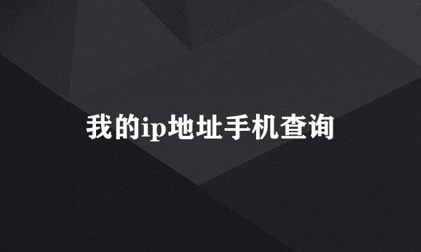 我的ip地址手机查询