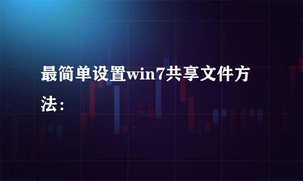 最简单设置win7共享文件方法：