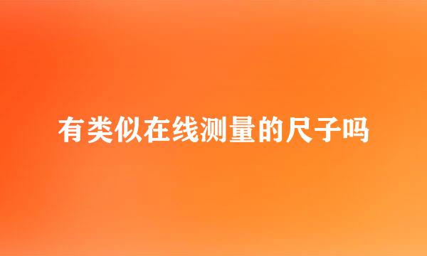 有类似在线测量的尺子吗
