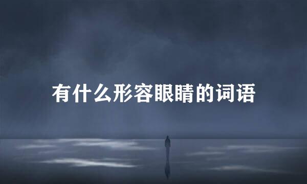 有什么形容眼睛的词语