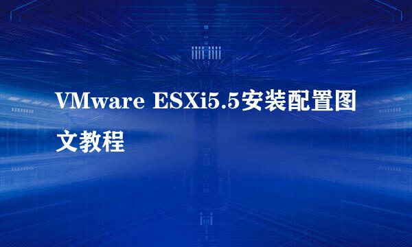 VMware ESXi5.5安装配置图文教程