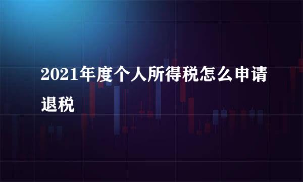 2021年度个人所得税怎么申请退税
