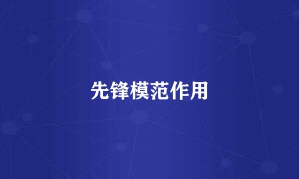 先锋模范作用