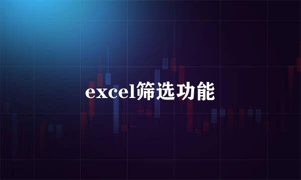 excel筛选功能