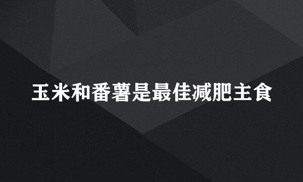 玉米和番薯是最佳减肥主食