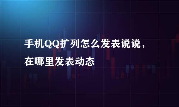 手机QQ扩列怎么发表说说，在哪里发表动态
