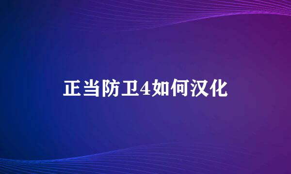 正当防卫4如何汉化
