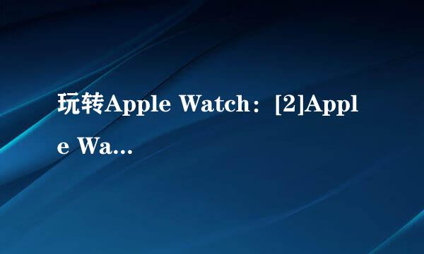 玩转Apple Watch：[2]Apple Watch 功能介绍2