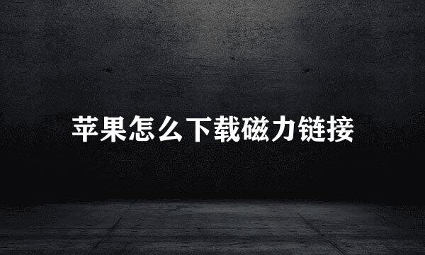 苹果怎么下载磁力链接
