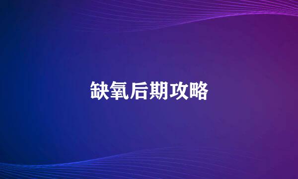 缺氧后期攻略