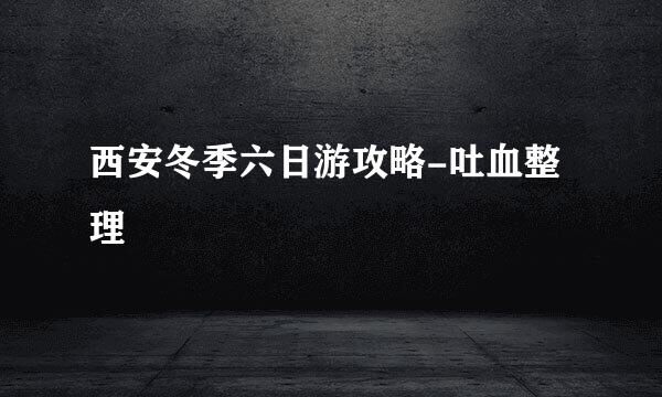 西安冬季六日游攻略-吐血整理