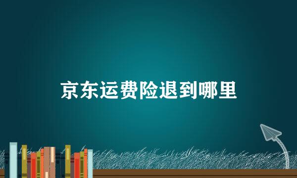 京东运费险退到哪里