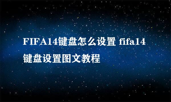 FIFA14键盘怎么设置 fifa14键盘设置图文教程