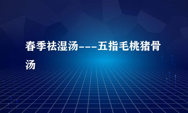 春季祛湿汤---五指毛桃猪骨汤