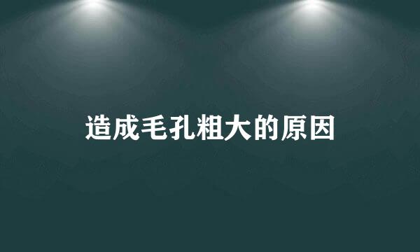 造成毛孔粗大的原因