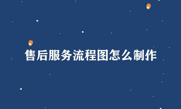 售后服务流程图怎么制作