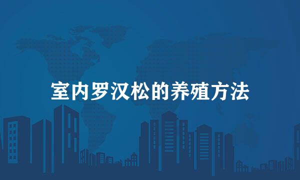室内罗汉松的养殖方法