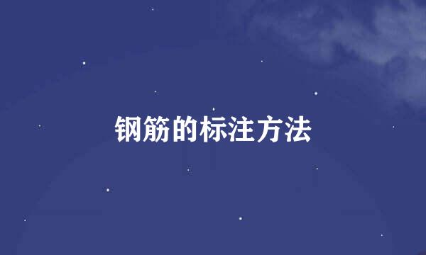 钢筋的标注方法